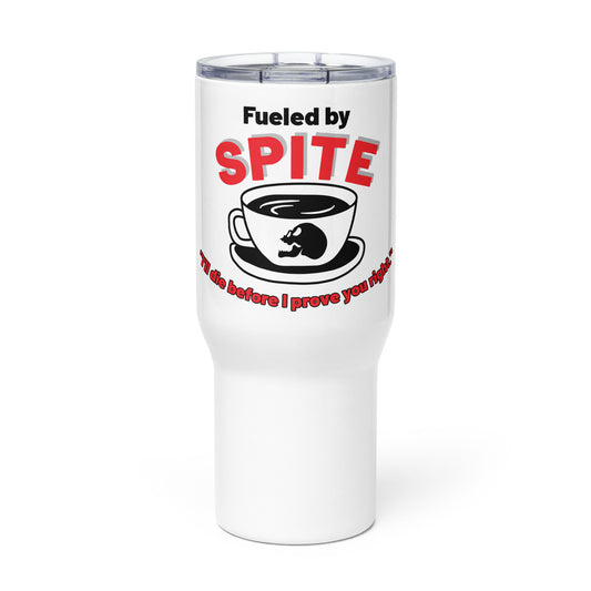 Fueled by Spite Travel mug with a handle