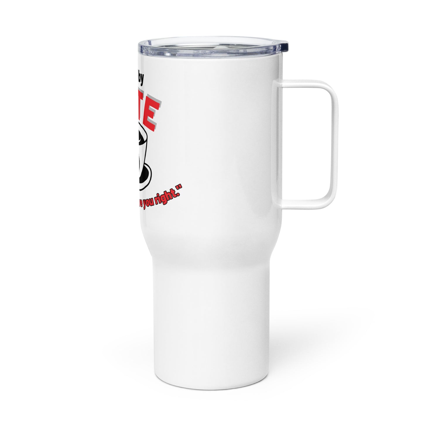 Fueled by Spite Travel mug with a handle