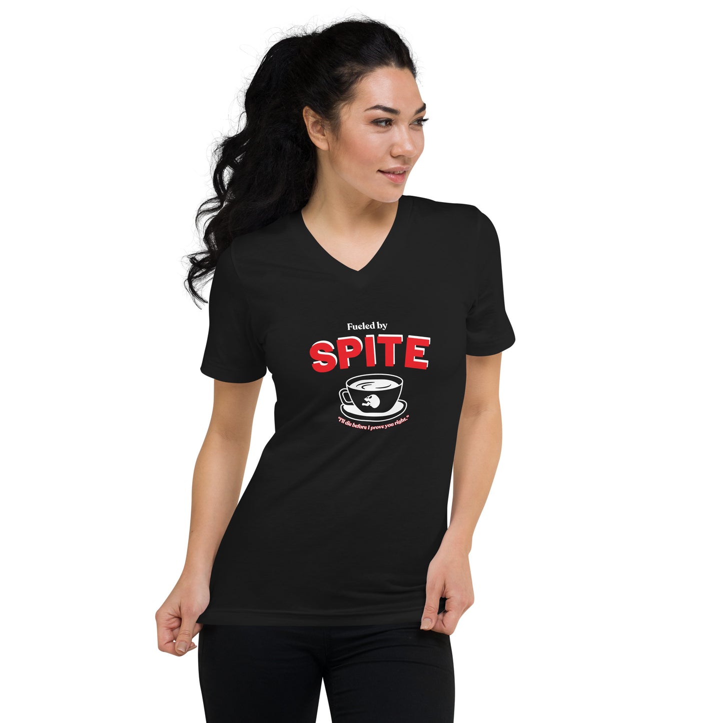 Fueled by Spite Unisex Short Sleeve V-Neck T-Shirt