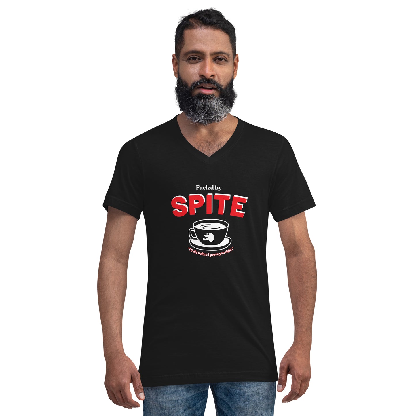 Fueled by Spite Unisex Short Sleeve V-Neck T-Shirt