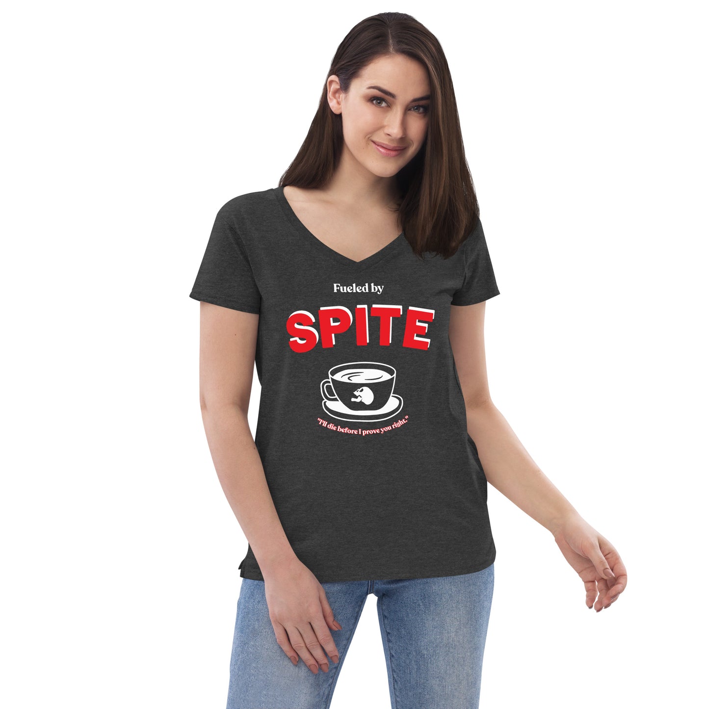 Fueled By Spite Women’s recycled v-neck t-shirt