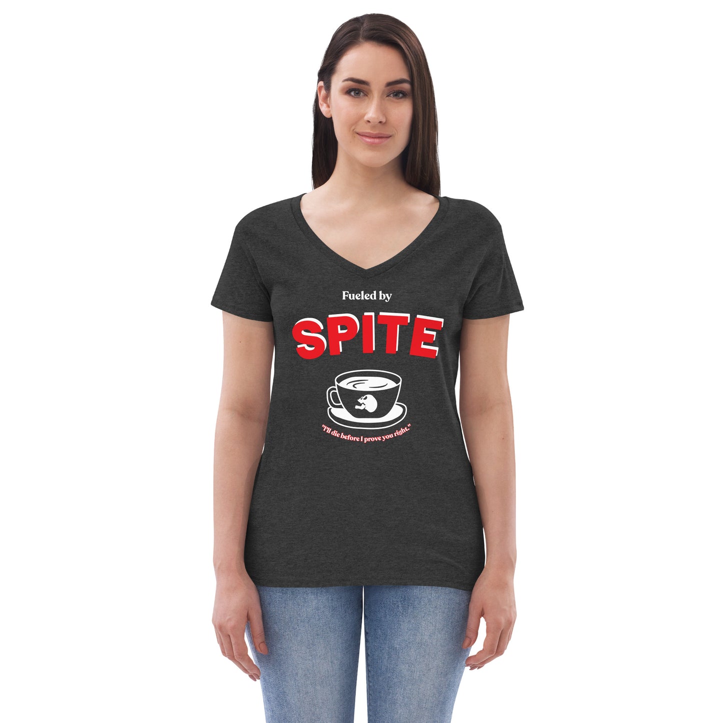 Fueled By Spite Women’s recycled v-neck t-shirt