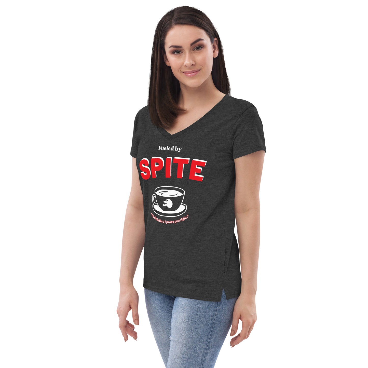 Fueled By Spite Women’s recycled v-neck t-shirt