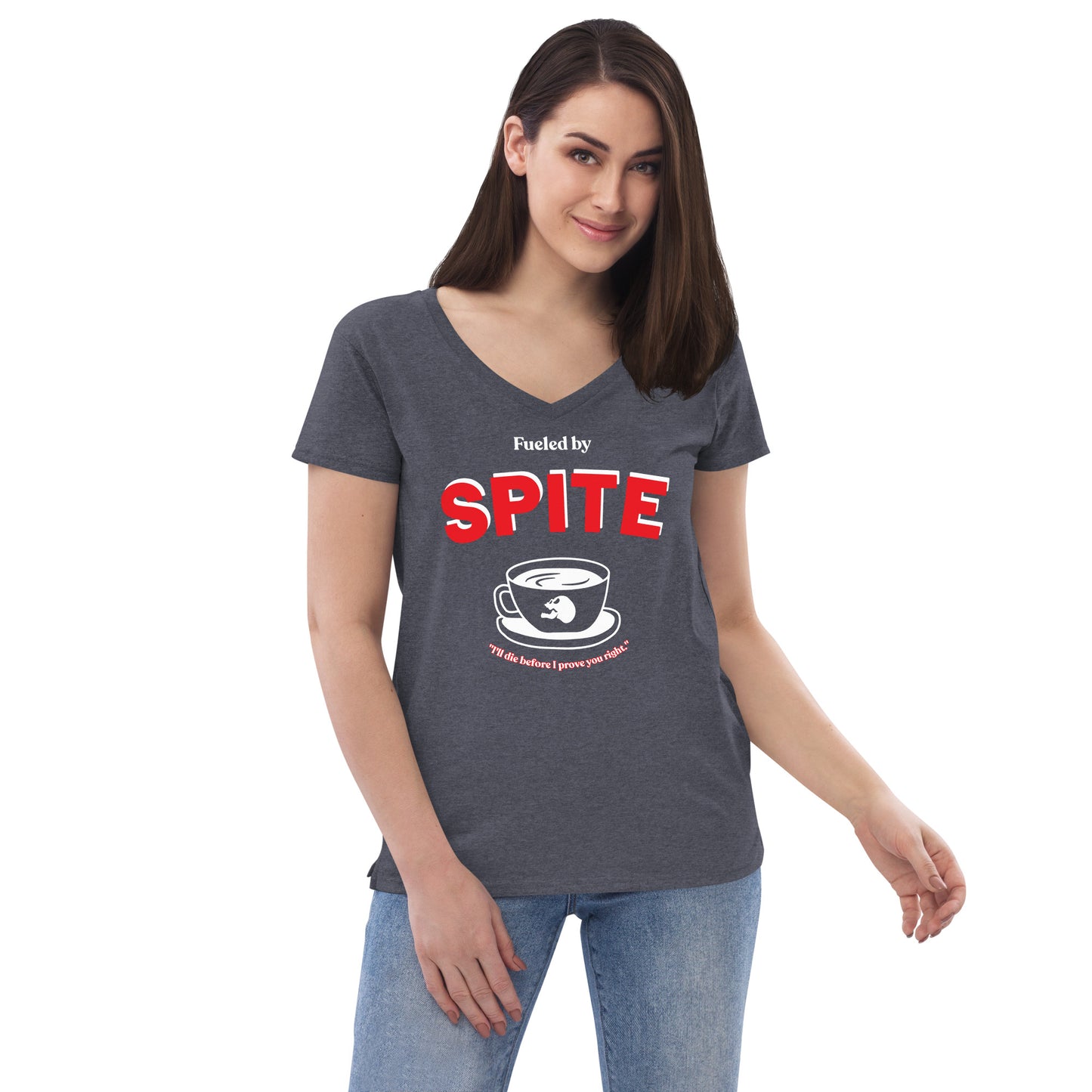 Fueled By Spite Women’s recycled v-neck t-shirt