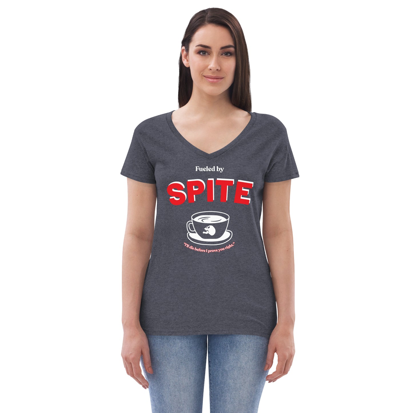 Fueled By Spite Women’s recycled v-neck t-shirt