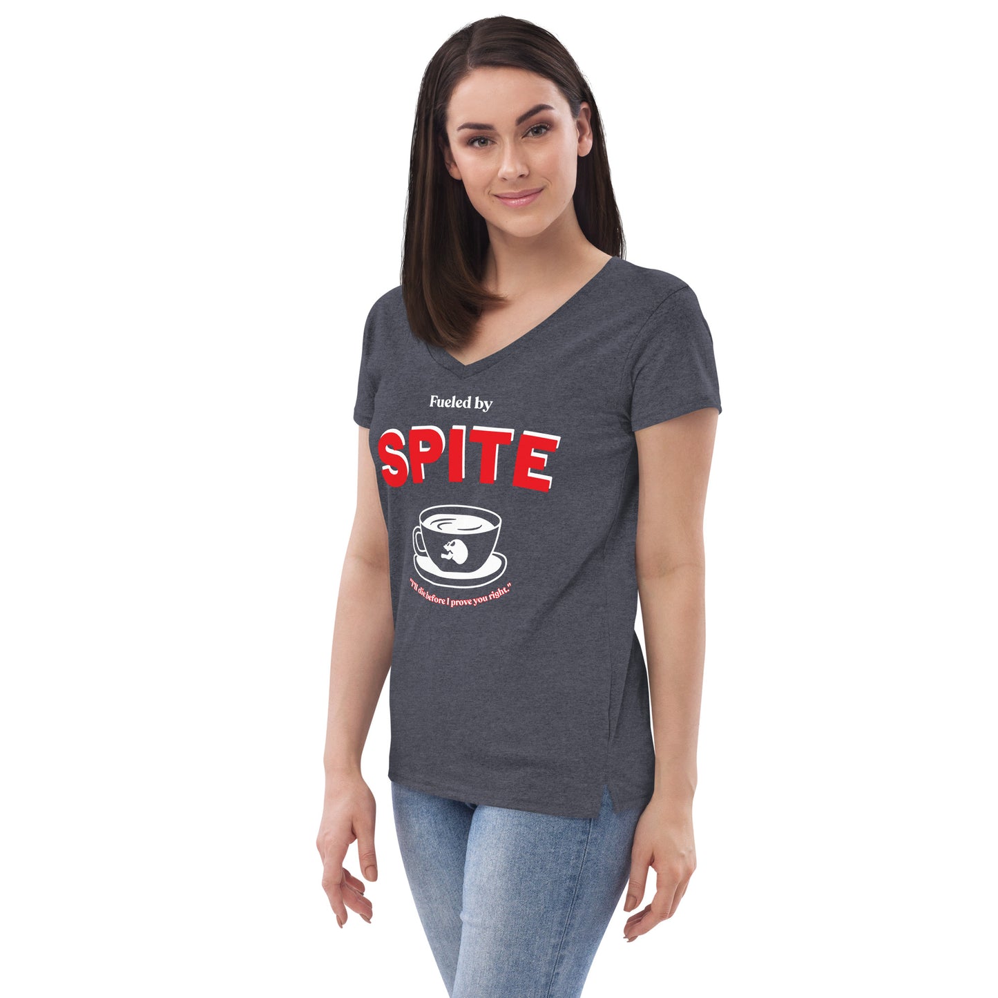 Fueled By Spite Women’s recycled v-neck t-shirt