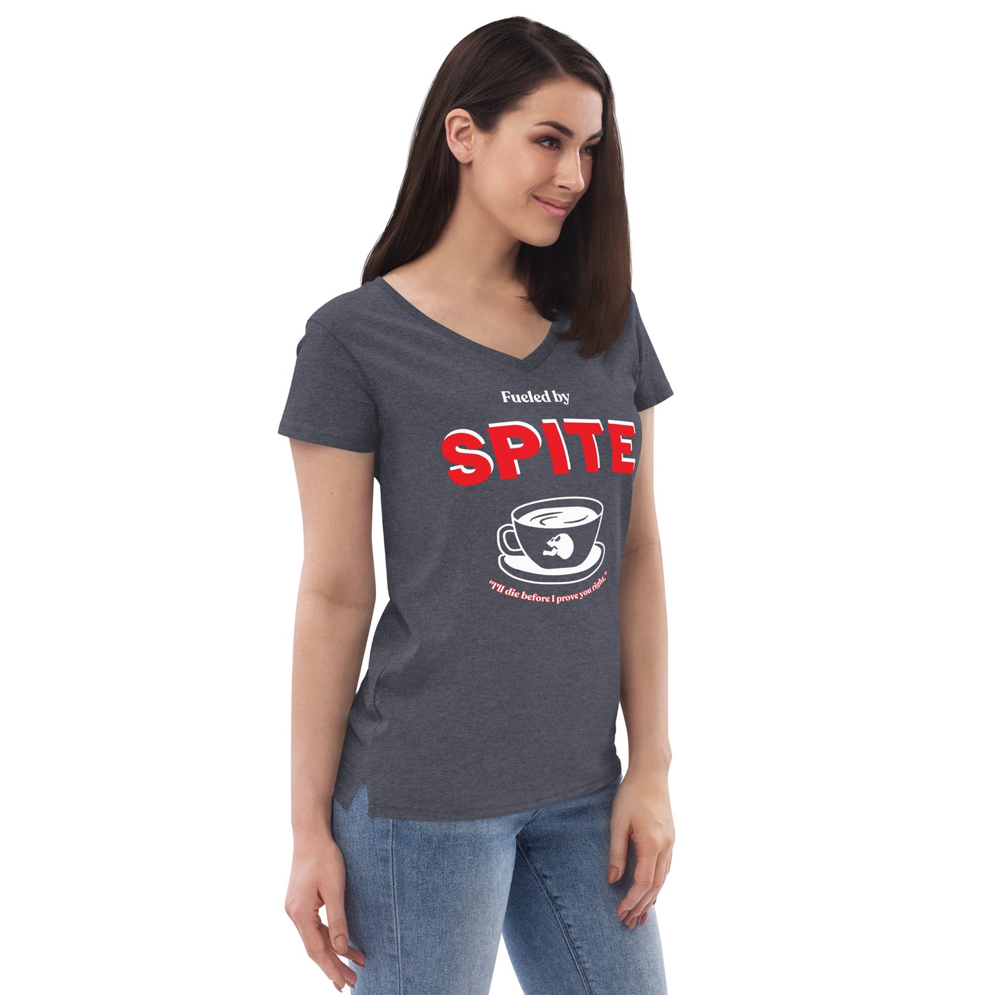 Fueled By Spite Women’s recycled v-neck t-shirt